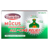 Benylin - Mucus Cough & Cold All in One Relief Tablets - 16 Tablets - Continental Food Store